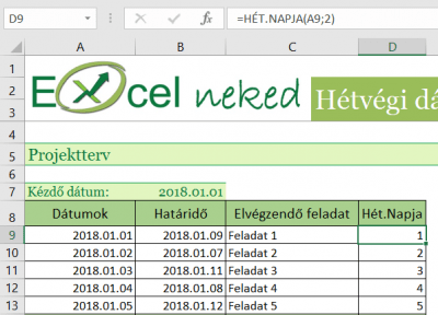 hét.napja függvény