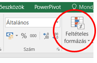 Feltételes formázás