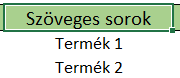 szöveges sorozatok
