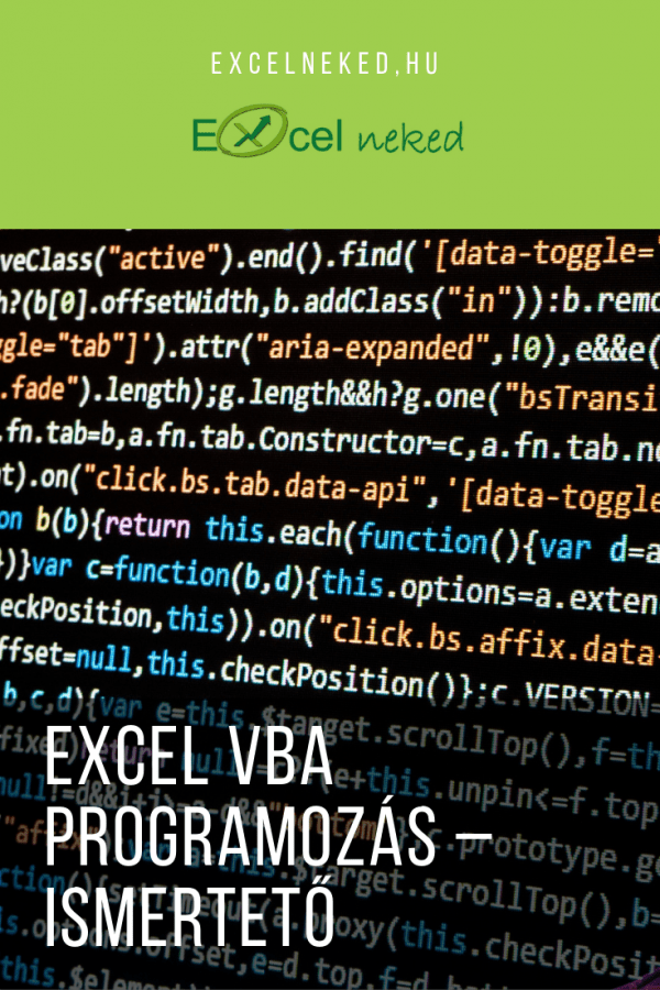 Excel VBA programozás - ismertető - Excelneked.hu
