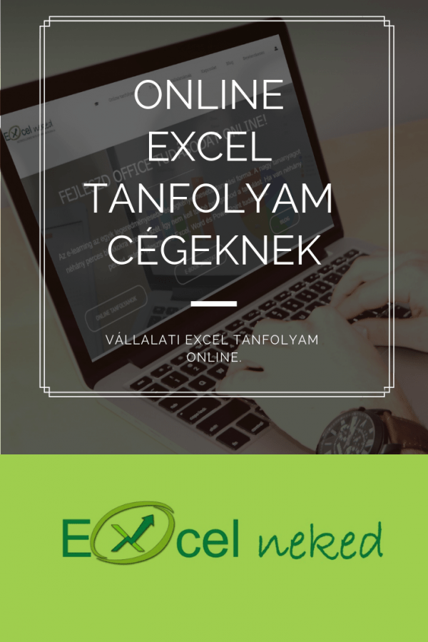 Online Excel tanfolyam Cégeknek