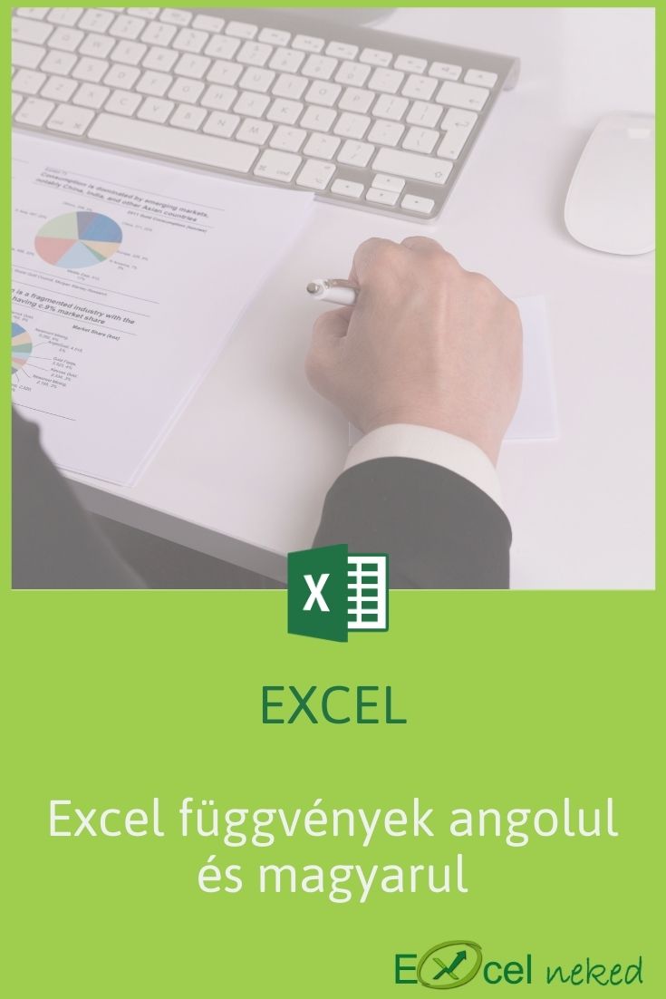 Excel függvények angolul és magyarul